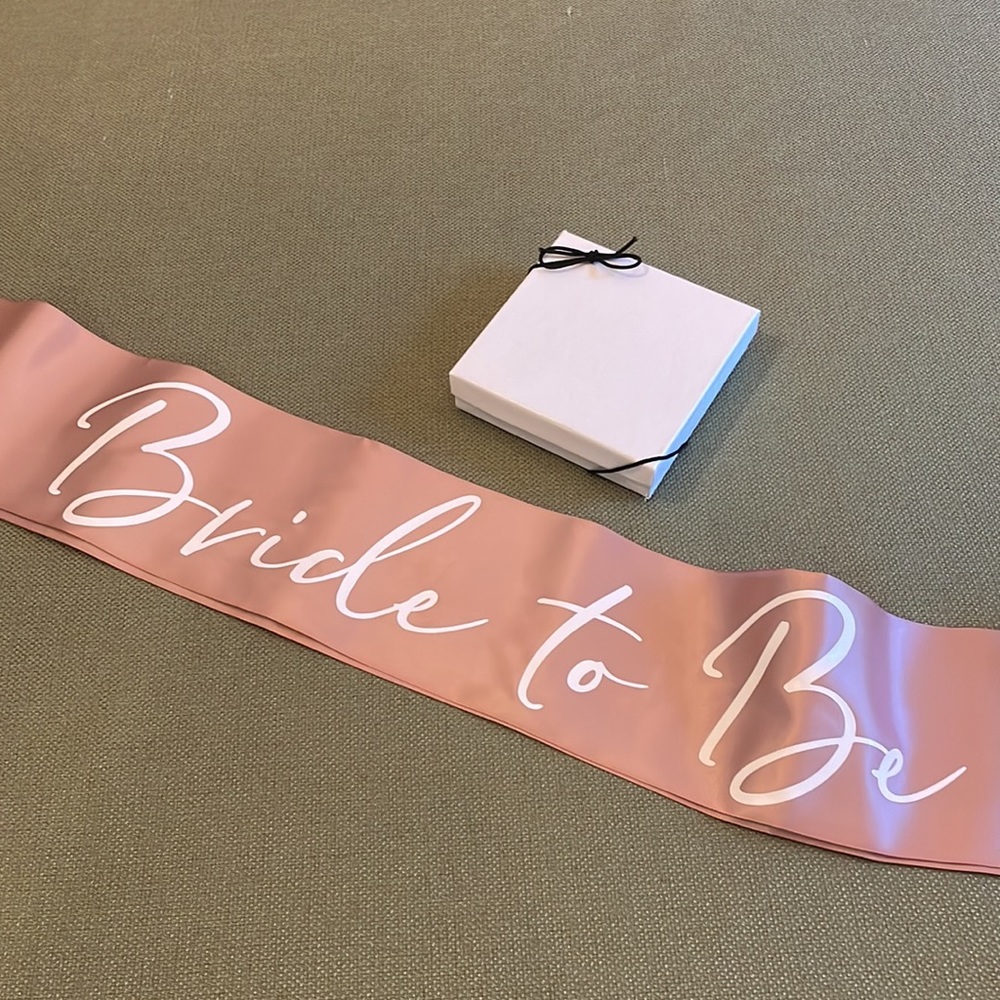 Bride to Be Sash in Rose Gold
